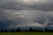 Eindrucksvolles Wolkenbild des Gewitters ber den bayerischen Alpen