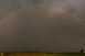 Panoramabild des durchgehenden Regenbogens